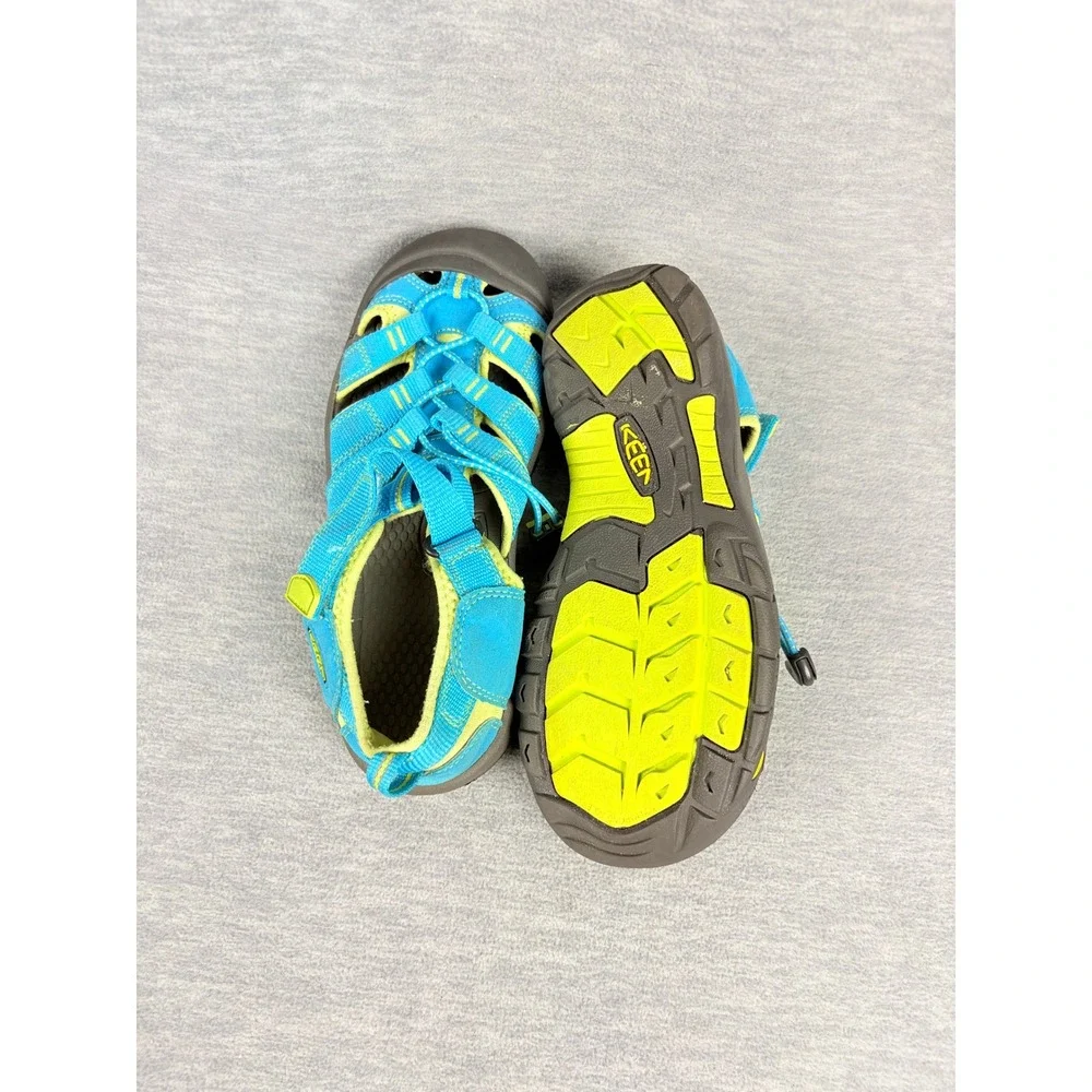 Keen Newport H2 Water Sandals Kids 6 Blue Lime Green Waterproof Hiking GorpCore